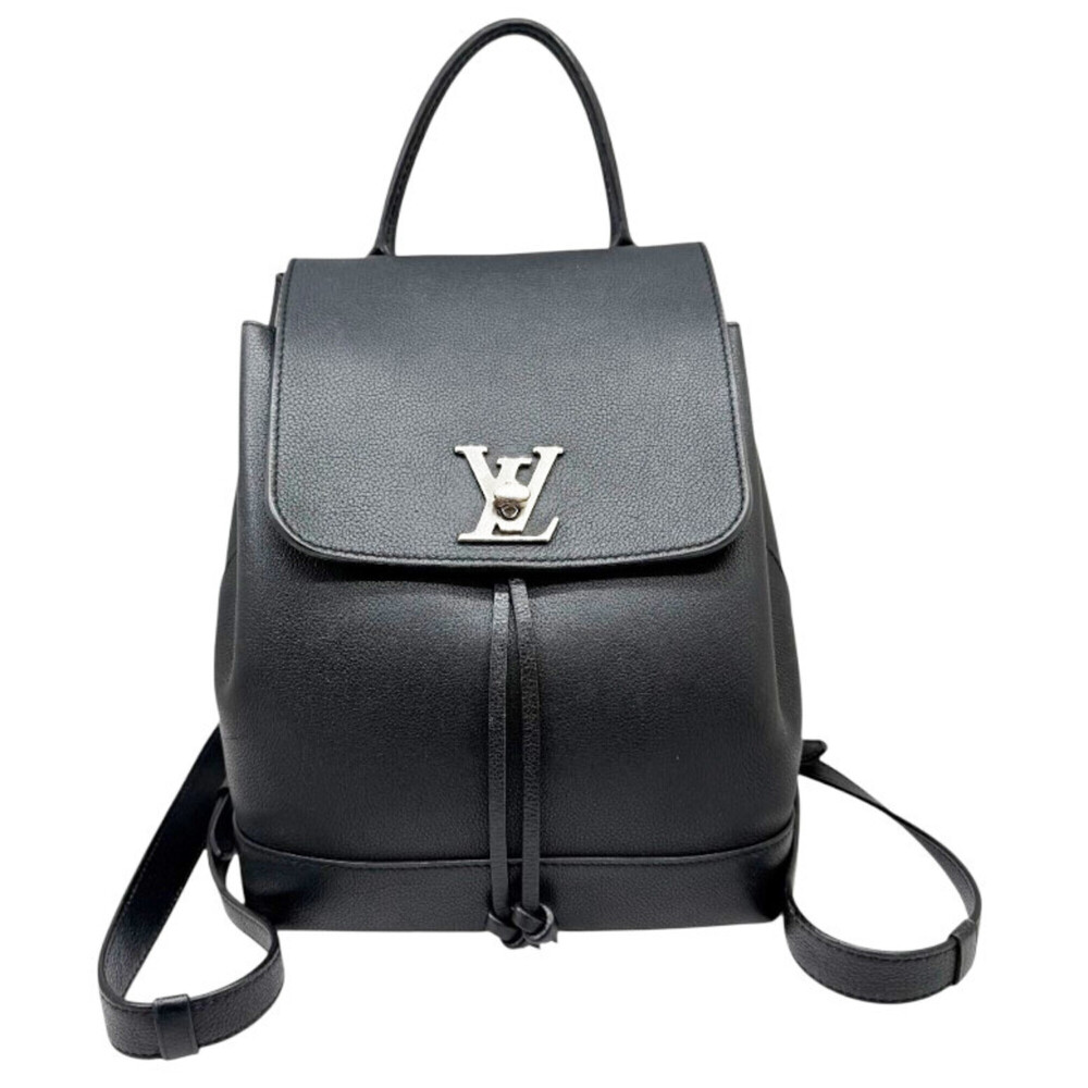 LOUIS VUITTON Lockme Backpack, Leather, Black, M41815, Backpack for Women and...